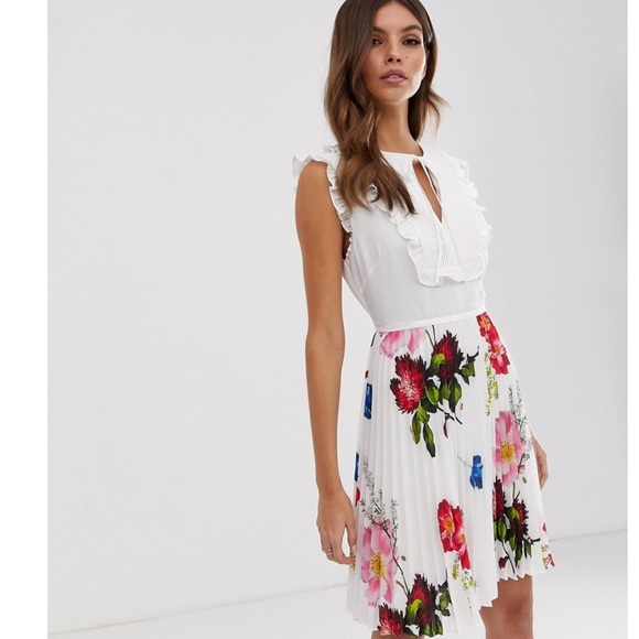 Ted Baker Romanna Floral pleat dress - Picture 6 of 7